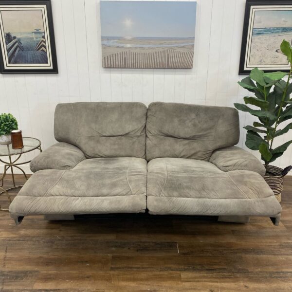 Gray Upholstery Manual Reclining Loveseat - Image 2