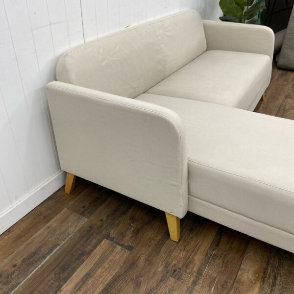 IKEA Furniture Cream Couch w/ Lounge - Image 5