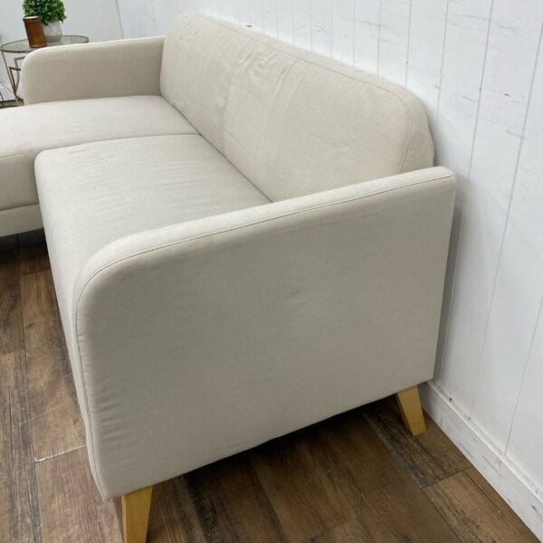 IKEA Furniture Cream Couch w/ Lounge - Image 4