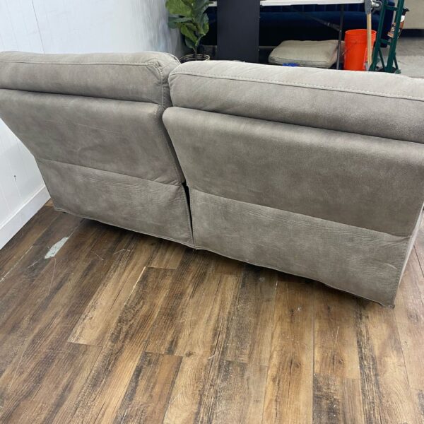 Gray Upholstery Manual Reclining Loveseat - Image 3