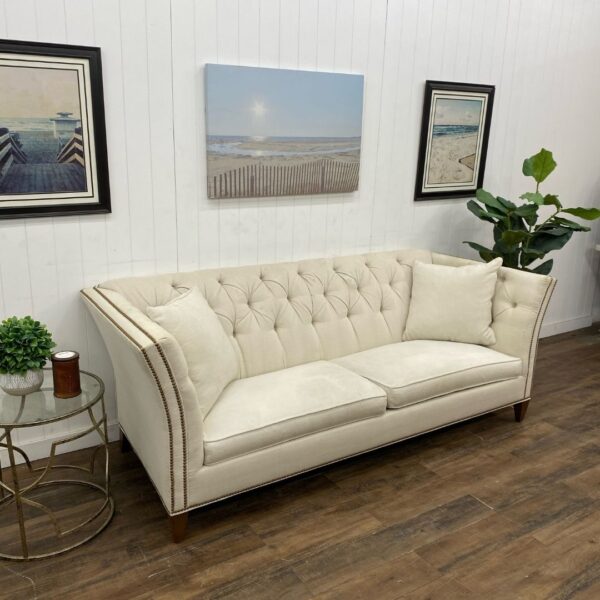 Shelton Ethan Allen Cream Sofa - Image 2