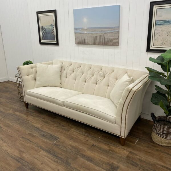 Shelton Ethan Allen Cream Sofa - Image 10