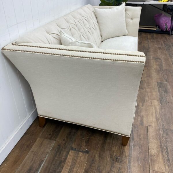 Shelton Ethan Allen Cream Sofa - Image 8