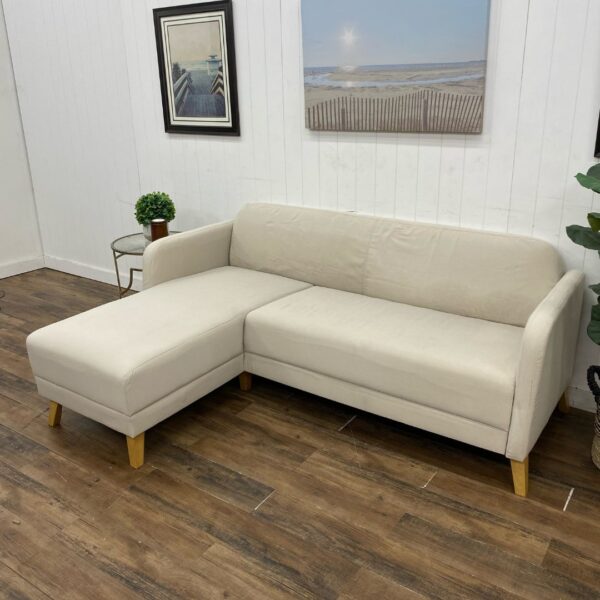IKEA Furniture Cream Couch w/ Lounge - Image 2