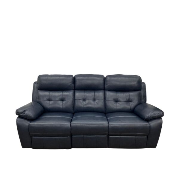 Navy Blue Electric Reclining 3-Seater