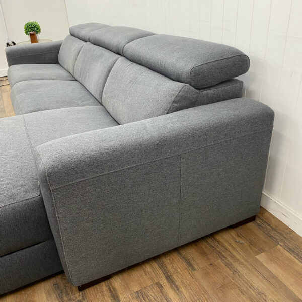 Jason Furniture Grey Electric Reclining Sectional - Image 7