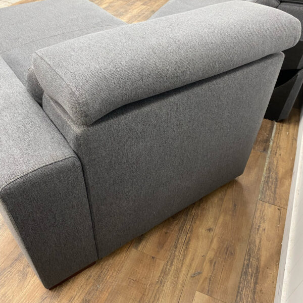 Jason Furniture Grey Electric Reclining Sectional - Image 6