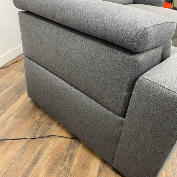 Jason Furniture Grey Electric Reclining Sectional - Image 5