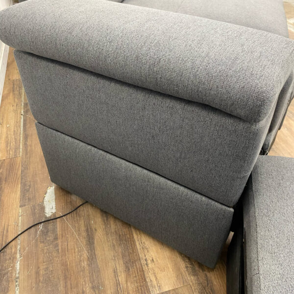 Jason Furniture Grey Electric Reclining Sectional - Image 4