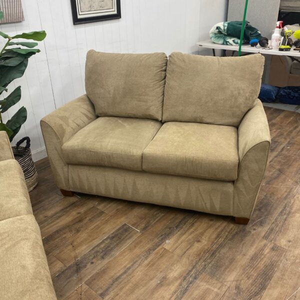Coffee Brown LazyBoy Loveseat Set - Image 5