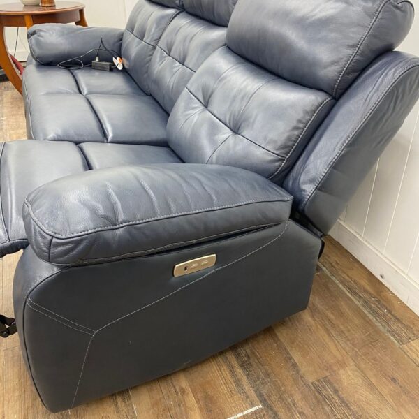 Navy Blue Electric Reclining 3-Seater - Image 5