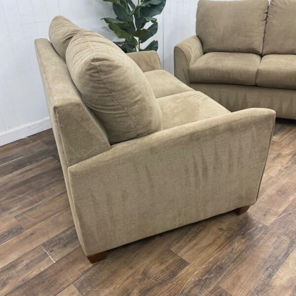 Coffee Brown LazyBoy Loveseat Set - Image 3