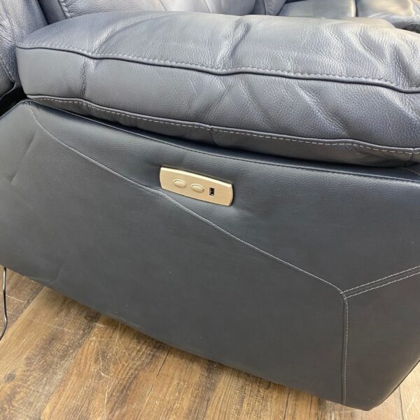 Navy Blue Electric Reclining 3-Seater - Image 6