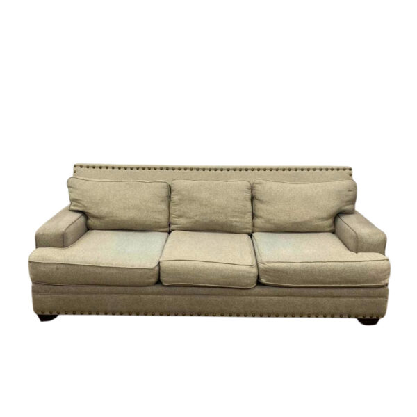 Fusion Furniture Nailhead Gray Sofa
