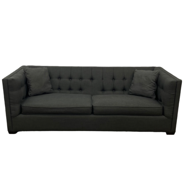 Dark Gray Tufted 3-Seater Couch