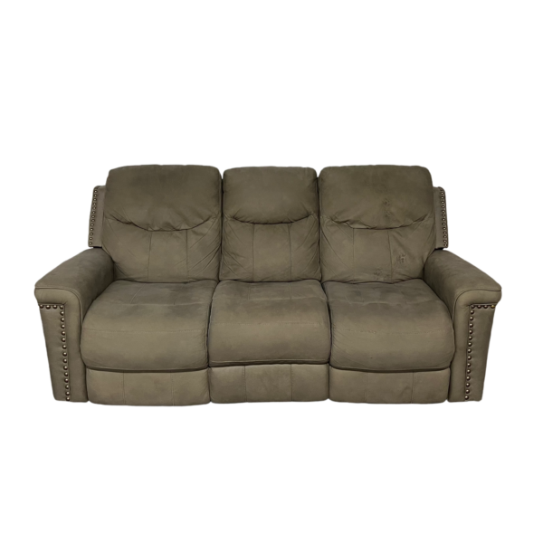 Nailhead Power Reclining 3 Seater Couch