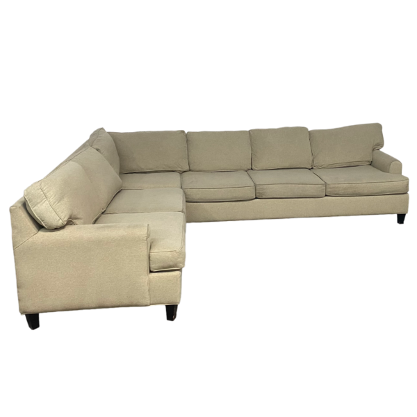 Beige Ashleys Furniture L-Shaped Sectional