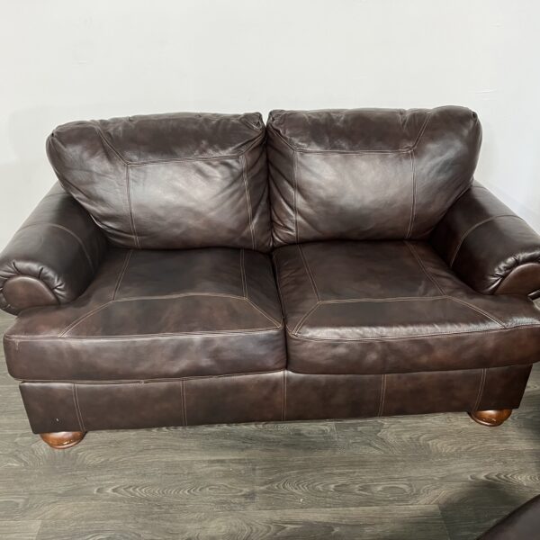 Ashley Furniture Fuax Leather Couch Set - Image 3