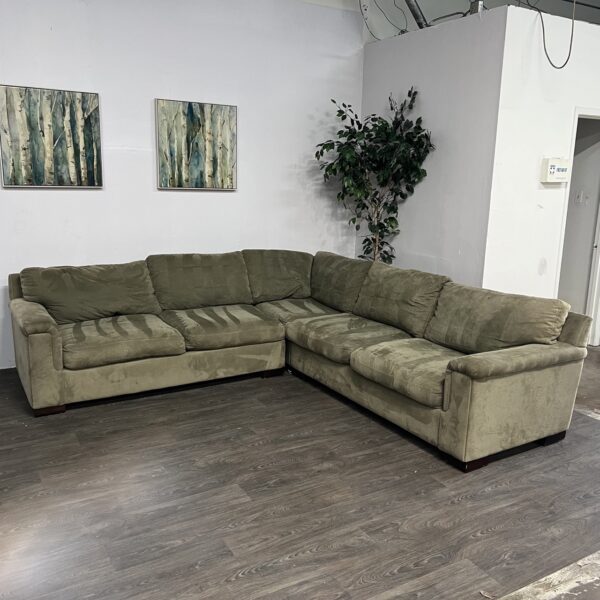 Max Home Olive Green 3 Piece Sectional - Image 3