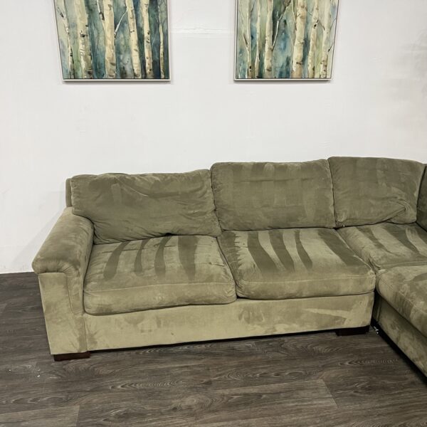 Max Home Olive Green 3 Piece Sectional - Image 4