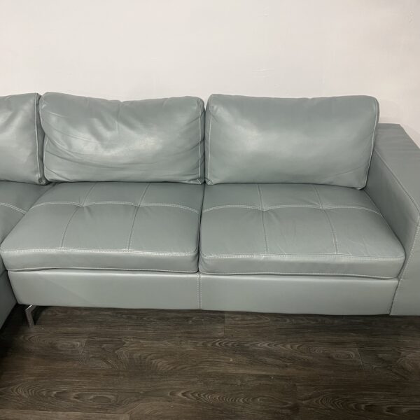 Gray Faux Leather Sectional - Image 5
