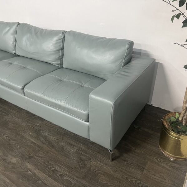 Gray Faux Leather Sectional - Image 6