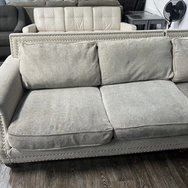 Gray Nailhead 2-Piece Sectional - Image 2