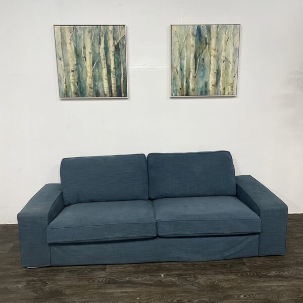 IKEA Blue Deep Seated Sofa