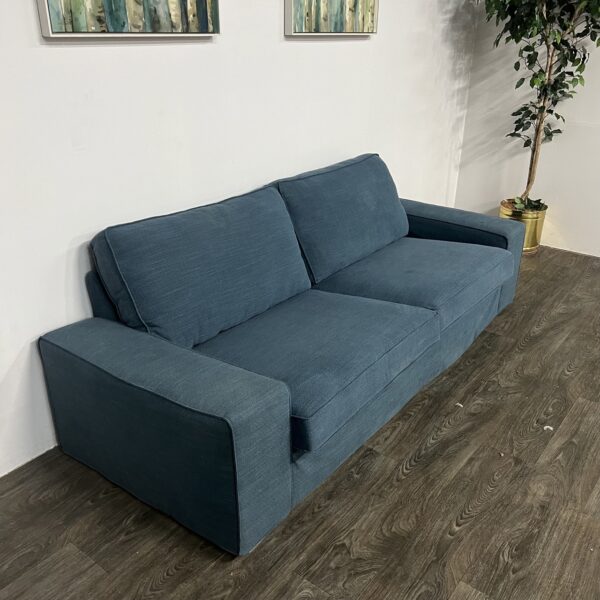 IKEA Blue Deep Seated Sofa - Image 2