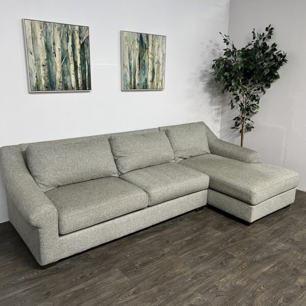 Havertys Gray Chaise Sectional - Image 3