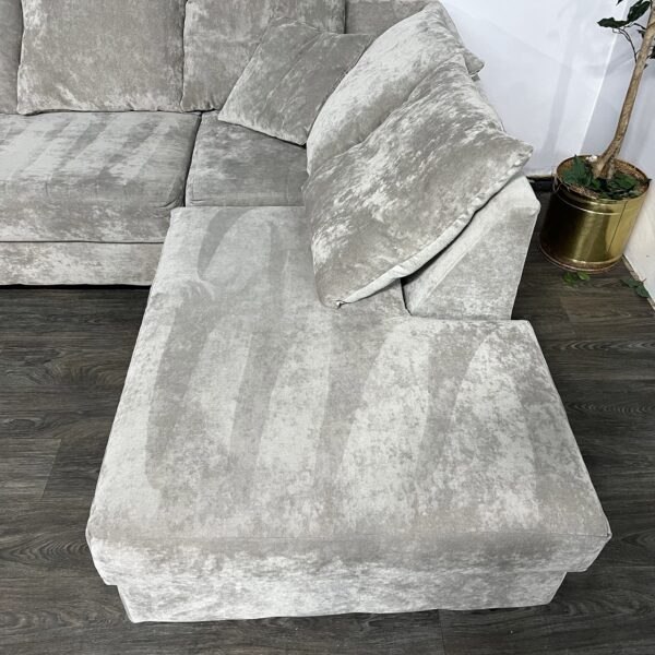 Suede Gray 2-Piece Sectional - Image 4