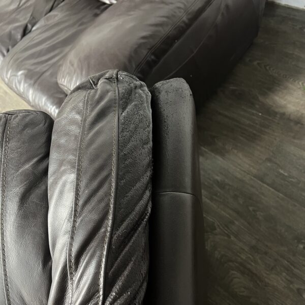 Leather 3-Seater Couch + Chair - Image 7
