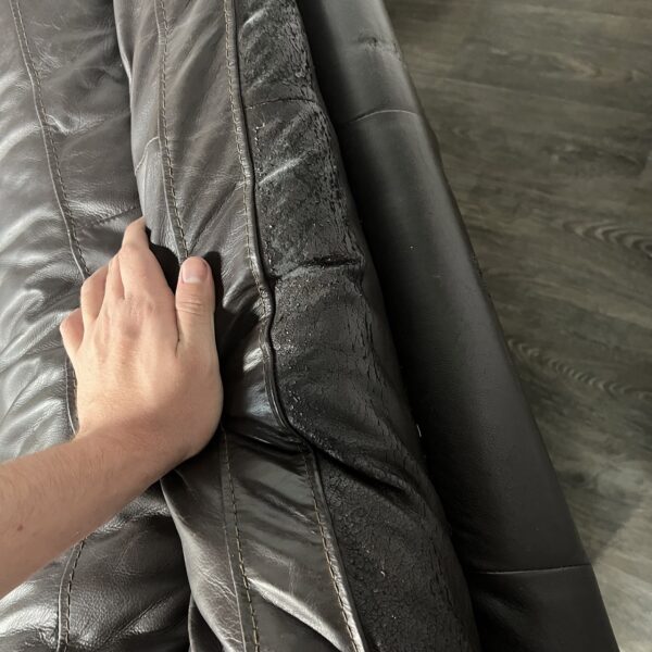 Leather 3-Seater Couch + Chair - Image 8