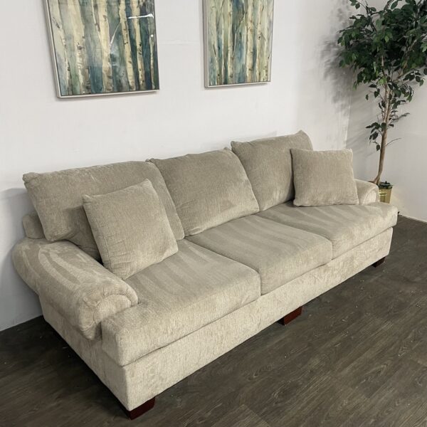 90" Light Brown 3-Seater Sofa - Image 2
