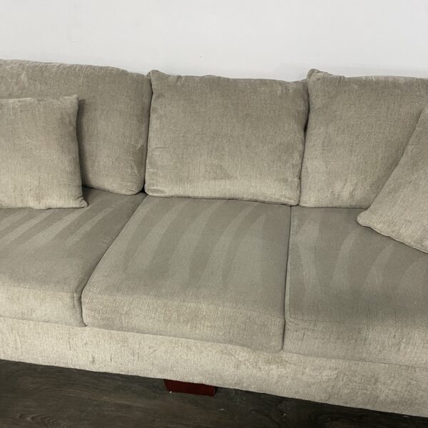 90" Light Brown 3-Seater Sofa - Image 5