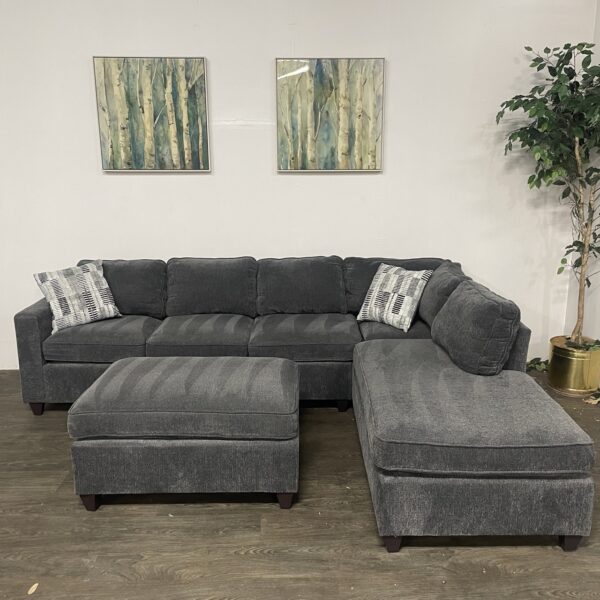 Gray L-Shaped Sectional Couch