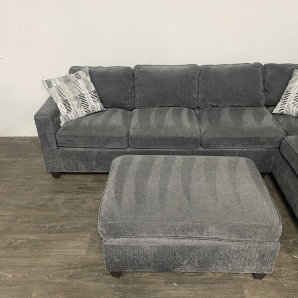 Gray L-Shaped Sectional Couch - Image 4