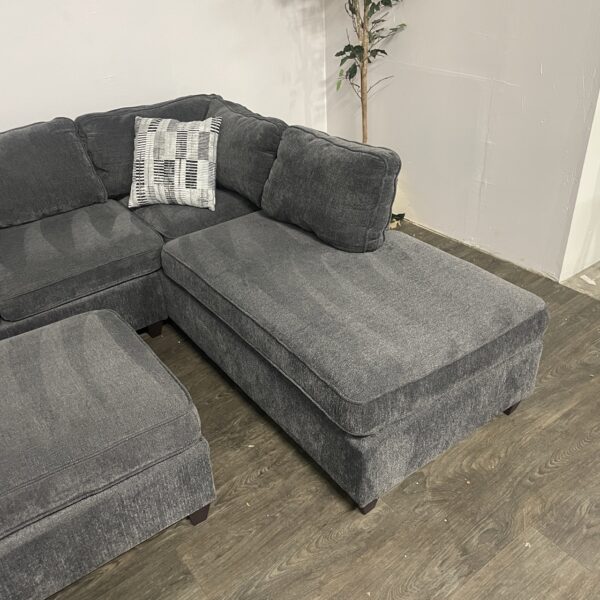 Gray L-Shaped Sectional Couch - Image 5