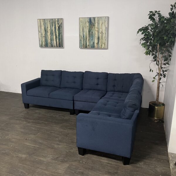 Blue L-Shaped Sectional - Image 2