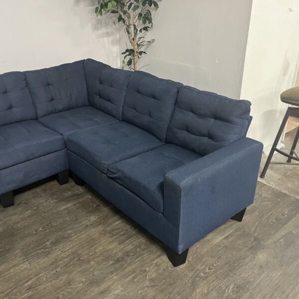 Blue L-Shaped Sectional - Image 3