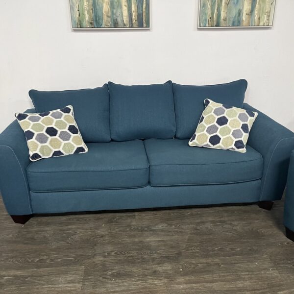 Blue Matching Couch Set - Image 2