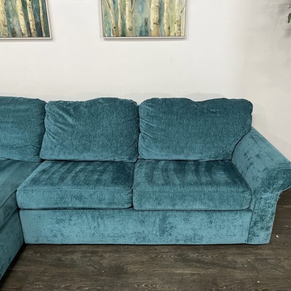 Blue 2 Pc Sleeper Sectional - Image 4