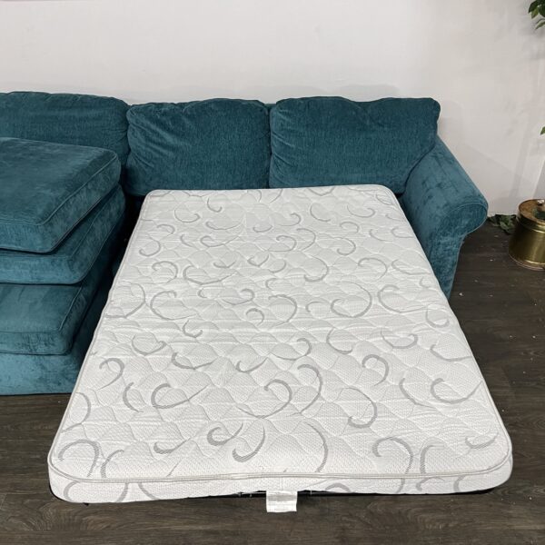 Blue 2 Pc Sleeper Sectional - Image 6