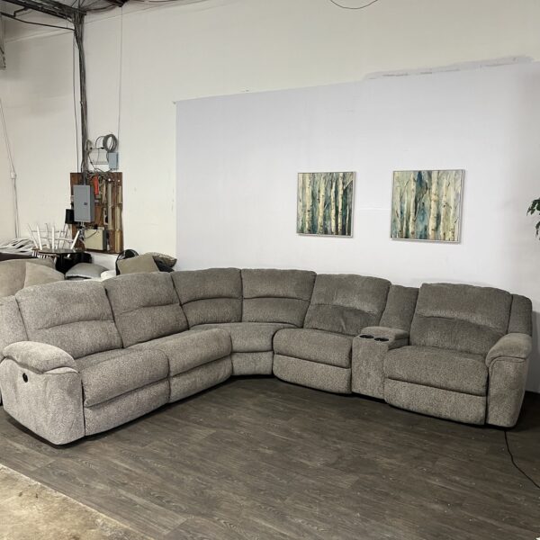 Gray Power Recliner Sectional Couch