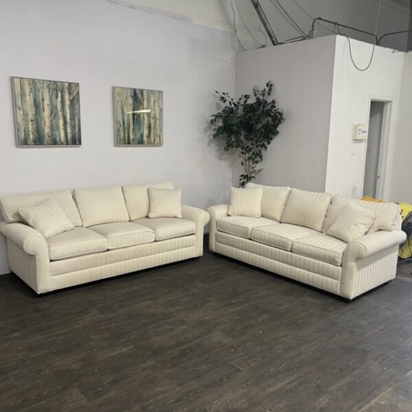 Ethan Allen Cream Couch Set