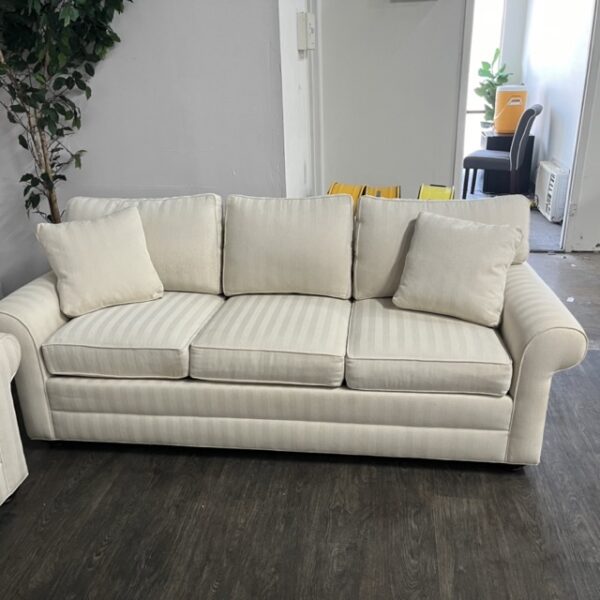 Ethan Allen Cream Couch Set - Image 2