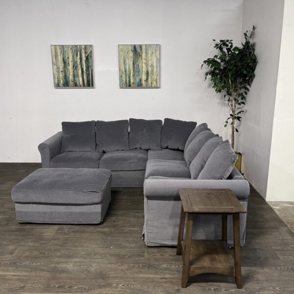 IKEA 3 Pc Sectional Couch + Ottoman - Image 3