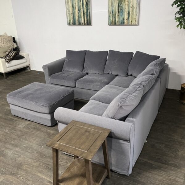 IKEA 3 Pc Sectional Couch + Ottoman - Image 2