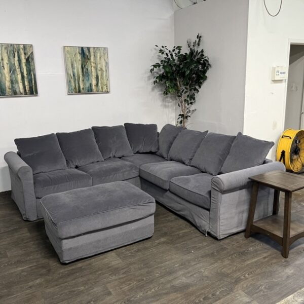 IKEA 3 Pc Sectional Couch + Ottoman