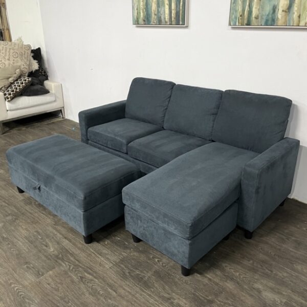 Reversible Chaise Sofa + Ottoman - Image 3